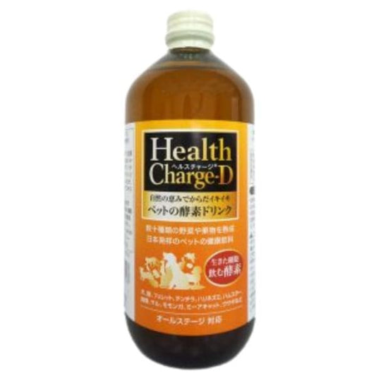 ヘルスチャージD 500ml 犬 猫 ペット フェレットサプリ 動物用サプリメント 大容量 抜け毛 犬 サプリメント ストレス 猫 サプリメント 酵素 免疫力 【ピュアーヌ ペットde酵素500ml