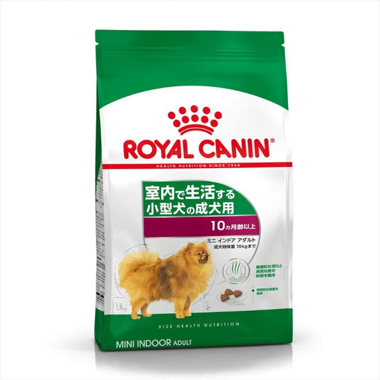 <a href="https://www.qoo10.jp/gmkt.inc/Search/brand.aspx?brandno=24344" target="_blank" class="title_brand" id="btn_brand" title="ROYAL CANIN">ROYAL CANIN</a>【ミニ インドア アダルト 4kg】 ロイヤルカナン