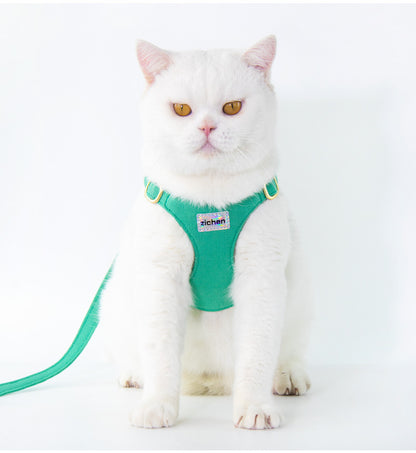 胴輪 シンプル 猫用 おしゃれ ペットハーネス 84 2点セット リーシュ 犬用ハーネス 軽量 お散歩 ネコ用ハーネス ハーネス 簡単装着 小型犬 お出かけ ペット用品 犬用 リード 中型犬 犬 ハー