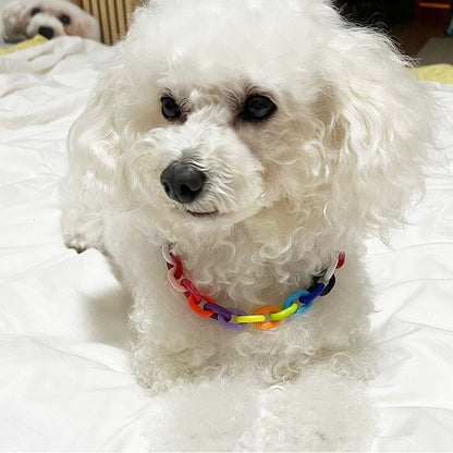 ペットチェーンカラーネックレス ペット用首輪 首輪 犬 猫 小型犬 中型犬 可愛 ペット用アクセサリー ペットグッズ シンプルカラーペット用首輪