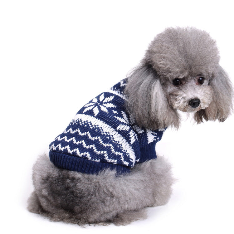 新作 ペットウェア 犬服クリスマス衣雪花セーターハロウィンペット服セーターヘラジカ衣犬セーター