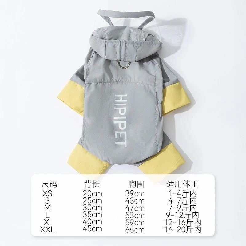 ペット用品 アニメ 防水 ペット用レインコート 四肢を完全に覆うレインコート 小型犬から中型犬まで 雨の日のお出かけ 犬の服 夏用