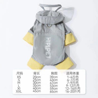 ペット用品 アニメ 防水 ペット用レインコート 四肢を完全に覆うレインコート 小型犬から中型犬まで 雨の日のお出かけ 犬の服 夏用