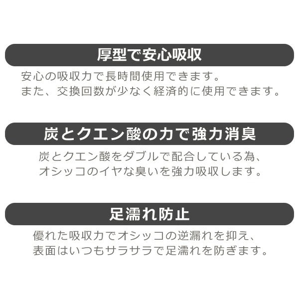 日本製 厚型 ペットシーツ ニューカーボンシーツ 炭・クエン酸入りレギュラー288枚/ワイド144枚/スーパーワイド72枚