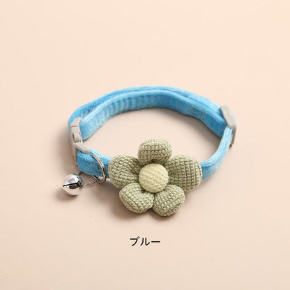 新商品プロモーション，数量限定 犬 首輪 かわいい 花 花柄 フラワー 犬用 小型犬 中型犬 犬の首輪 ペット用品 出かけ 散歩 犬用首輪 鈴付き 長さ調整 チャーム しゃれ 猫の首輪犬 首輪