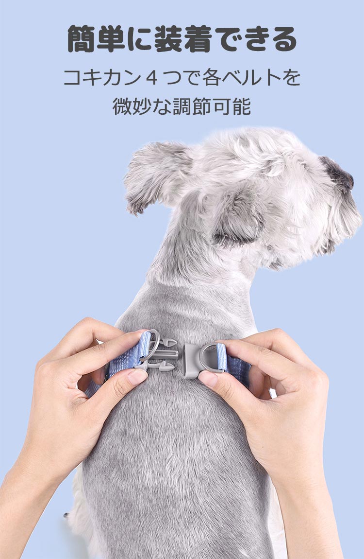負担軽減 ハーネス 小型犬 中型犬 老犬 胴輪 リード付き 犬用 犬具 リードセット オシャレ 可愛い