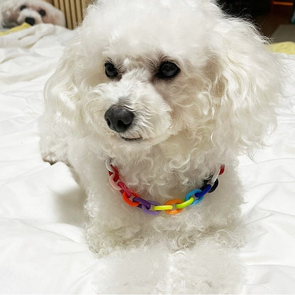 ペットチェーンカラーネックレス ペット用首輪 首輪 犬 猫 小型犬 中型犬 可愛 ペット用アクセサリー ペットグッズ シンプルカラーペット用首輪