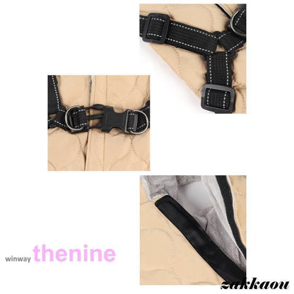犬 服 ジャンパー 犬の服 ハーネス一体型防寒ジャンパー ドッグウェア ジャケット 小型犬 中型犬 秋 秋服 冬 冬用 冬服 秋冬 おしゃれ アウター コート お出かけ