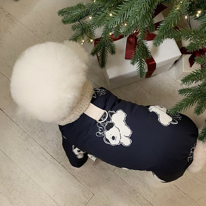 ペット服 犬の服 犬猫服 四脚綿入れ 小中型犬 服 快適 ペット用品 犬用品 部屋着 暖か