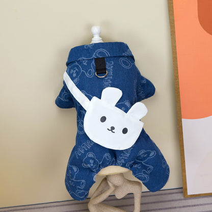 本日の限定商品犬の服 ペット服 小型犬 猫 新作 秋冬 暖かい 快適 カウボーイ 4本足 コットンコート