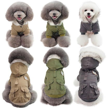 猫 犬 ペット服ドッグウェアペット服 冬 ペット コート 犬 ジャケット ドッグウエア パーカー 小中型犬 保温 防寒 お散歩お出かけ