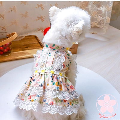 人気商品超目玉 ペット 服 安い 犬 春 夏 花 柄 ノースリーブ ワンピース かわいい 可愛い ハイブランド 猫 ドッグウェア
