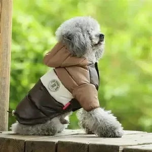 犬服 服 フード付きダウン風ジャケット ジャケット コート おしゃれ かわいい 小型犬 保温 防寒 やわらか あったか 犬用 犬の服 犬 服 ペット服 ドッグウェア997