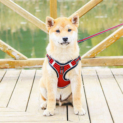 ハーネスリードセット 犬 ハーネス 小型犬 中型犬 大型犬 犬 ウェアハーネス 胴輪 キャット ドッグ ペット トレーニング ペット用品 お散歩 しつけ リード 引っ張り 防止 メッシュ 装着しやすい