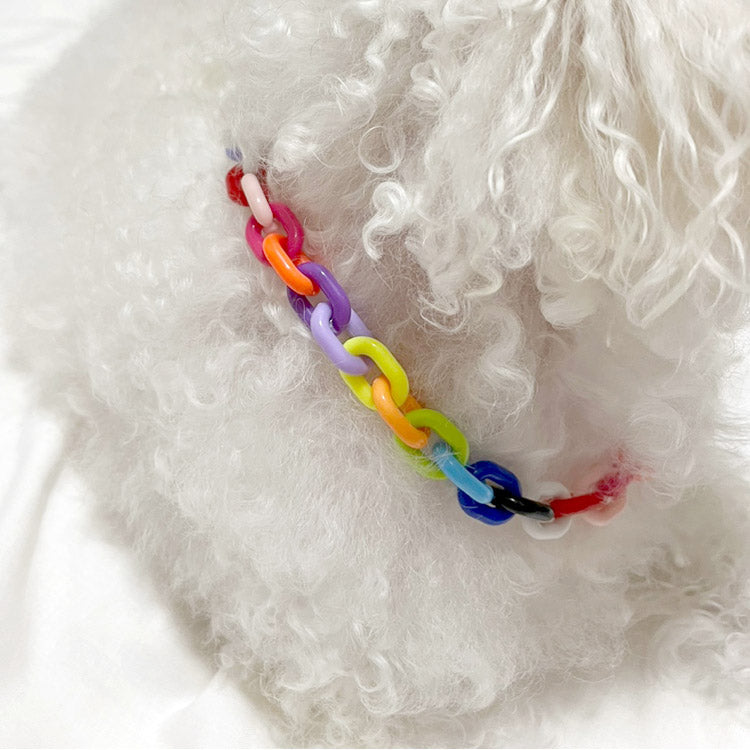 ペットチェーンカラーネックレス ペット用首輪 首輪 犬 猫 小型犬 中型犬 可愛 ペット用アクセサリー ペットグッズ シンプルカラーペット用首輪