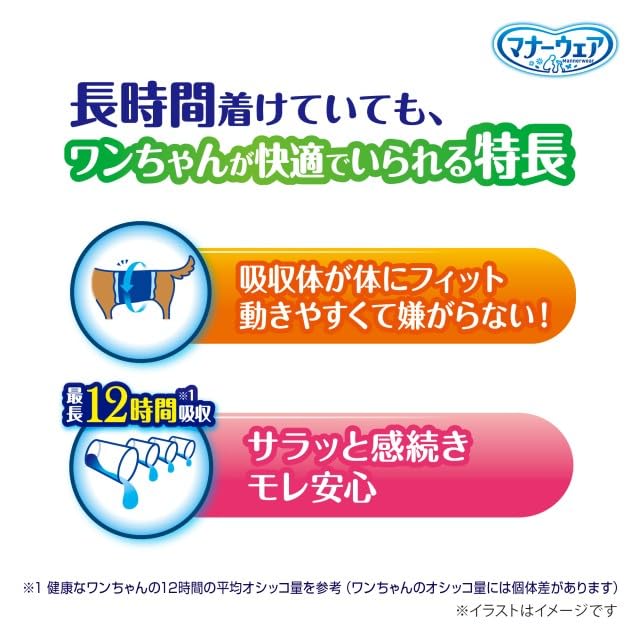 マナーウェア 長時間快適オムツ 男の子用 L 36枚