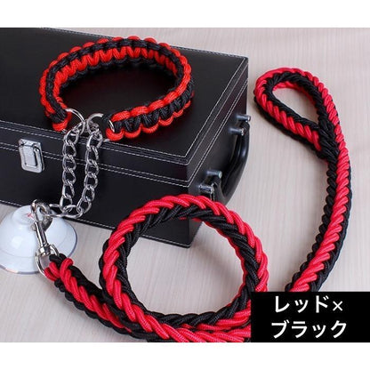 首輪 リード 2点セット 犬用 ペット用 ハーフチョーク リーシュ 1.2m 1.5m チェーン 牽引綱 シンプル お散歩 お出掛け ペット用品 ペッ