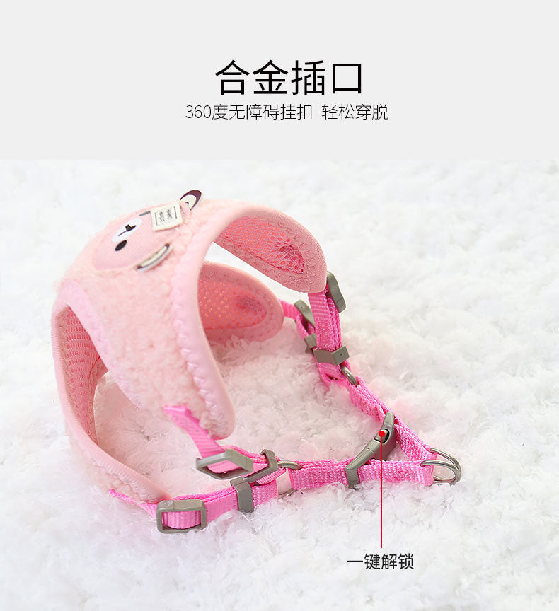 おしゃれ 軽量 小型犬 ペットハーネス 猫用 ペット用品 リード 簡単装着 ハーネスリードセット お出かけ 中型犬 ネコ用ハーネス シンプル 143 ハーネス 犬 お散歩 2点セット 犬用 リーシュ
