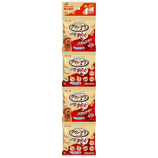 <a href="https://www.qoo10.jp/gmkt.inc/Search/brand.aspx?brandno=18151" target="_blank" class="title_brand" id="btn_brand" title="ユニ・チャーム">ユニ・チャーム</a>グランデリ ワンちゃん専用おっとっと 4連パック チキン&ビーフ味 24g