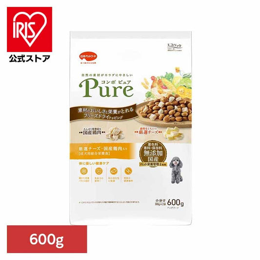 コンボピュアドッグ厳選チーズ・国産鶏肉入り600g 1011327 日本ペットフード株式会社