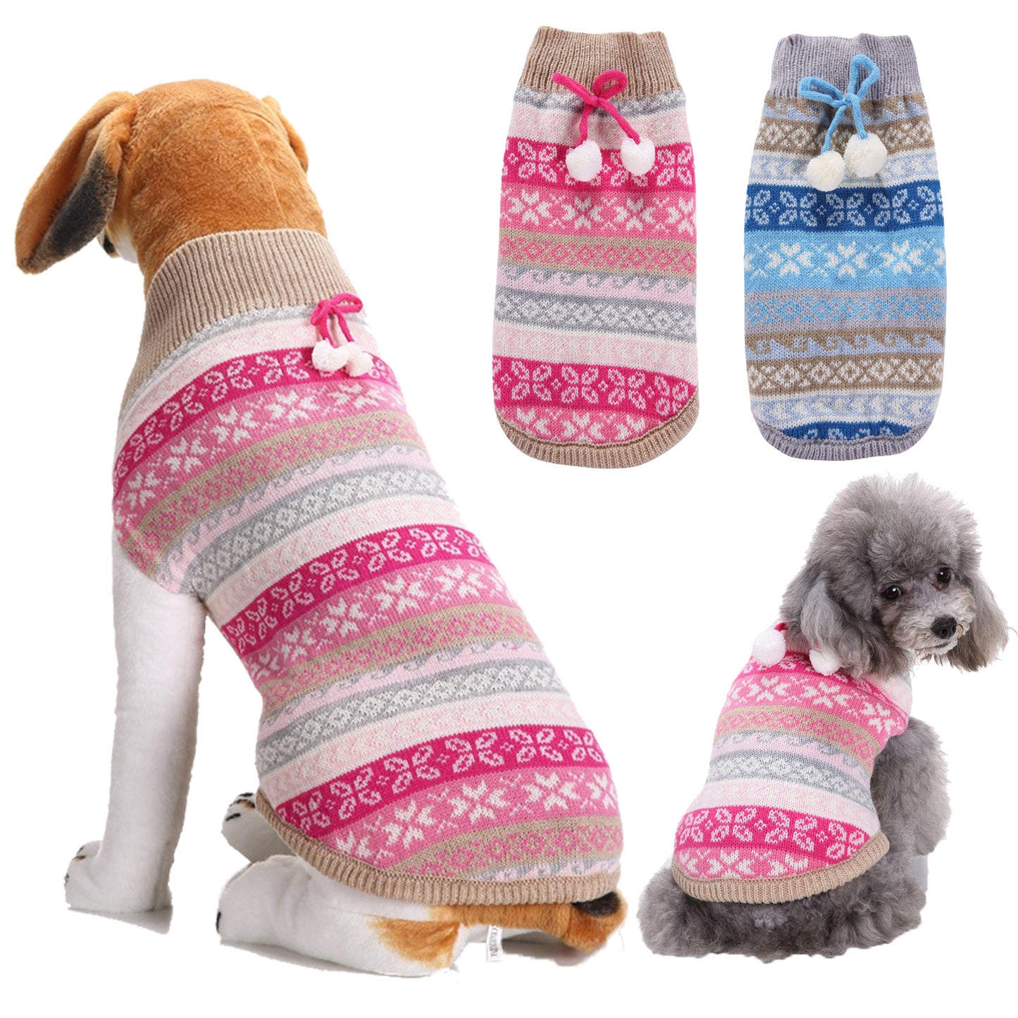 人气新作ペット服 中小型犬VIPテディニューファーザークリスマスペットニットジャンパー犬の服 ペット服