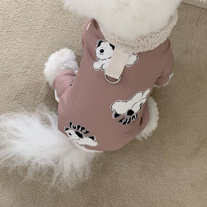 ペット服 犬の服 犬猫服 四脚綿入れ 小中型犬 服 快適 ペット用品 犬用品 部屋着 暖か