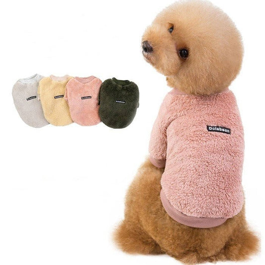 2024秋冬新作 犬服 ペット ドッグウェア 犬の服 Tシャツ トレーナー ボア 無地 もこもこ モコモコ ペット用品 わんこ わんちゃん ドッグ 洋服 秋冬 秋服 冬服 防寒 小型犬 中型犬 新