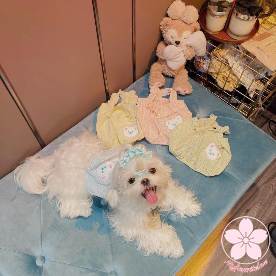 新品 大人気 ペット 服 安い 犬春 夏 フリル チェック キャミソール かわいい 可愛い ハイブランド 猫 ドッグ ウェア