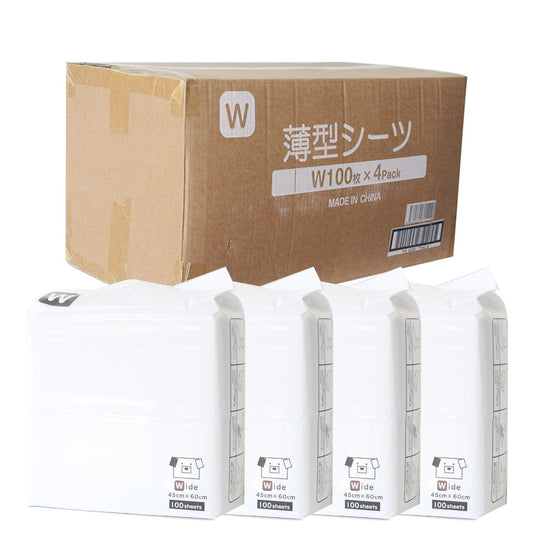 薄型ペットシーツ ワイド 400枚（100枚*4パック） ペットシーツ ペットシート 業務用