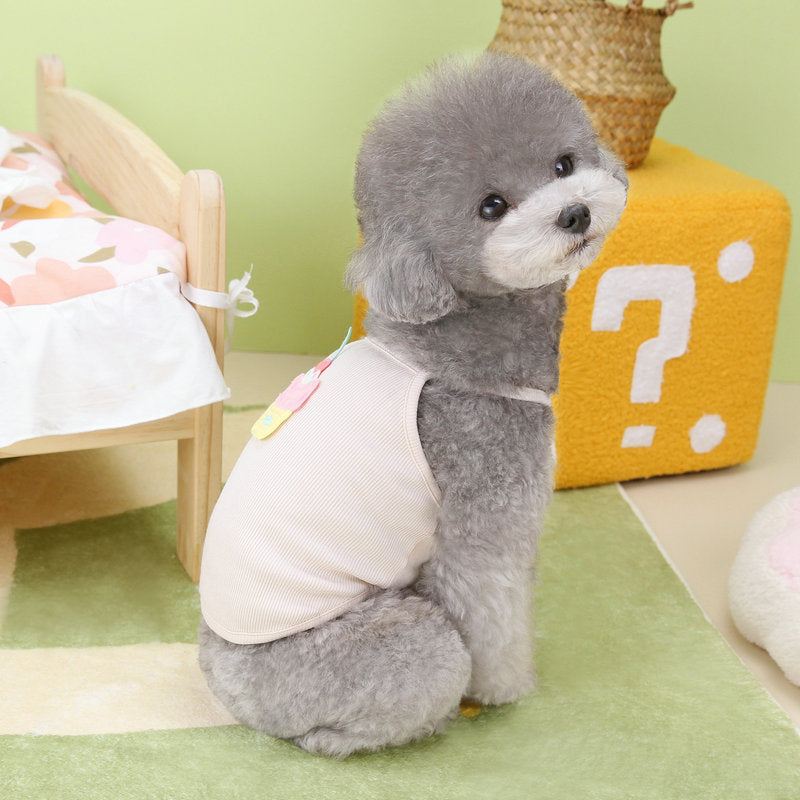 [犬 服]犬 洋服 ins人気商品 ペットの服小型犬新しい猫ベスト犬服夏薄いサスペンダー