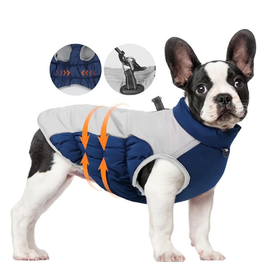 冬 ジャケット 犬服 小型犬 ドッグウェア 中型犬 コート 暖かい 重ね着 厚手 ベスト 犬の服 撥水 防寒 ハーネス ハーネス一体型ジャンパー 防寒着 オシャレ 犬