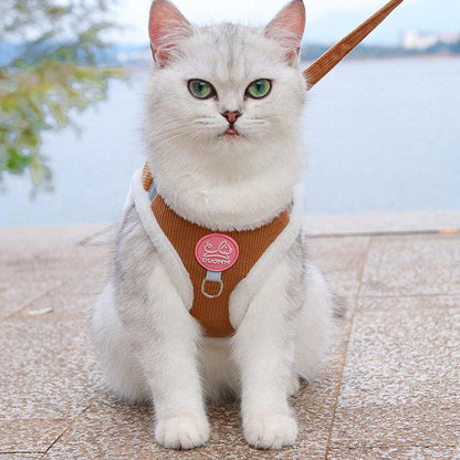 おしゃれ かわいい 胴輪 ペット 服 ねこ 猫用 ハーネス 猫 冬用 小型犬 可愛い 散歩 猫ハーネス お出かけ 抜けない 抜けない ネコ リード キャット 外出