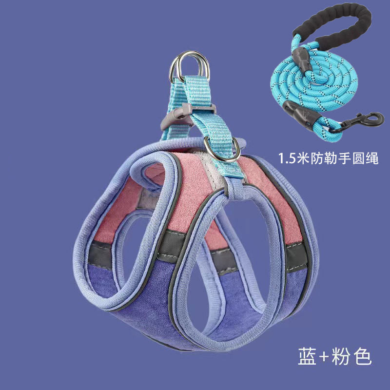 超目玉新品良いレビューハーネス小型犬抜けないおしゃれハーネスリードセット猫ハーネスリードセット小型犬ペット用品マジックテープ夜間反射犬リードハーネスセット