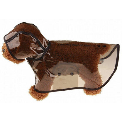 ペットファッション 犬用レインコート レインポンチョ ポンチョ型 ドッグウェア 雨具 カッパ レインウェア スケルトン 半透明 パーカー 帽子付き