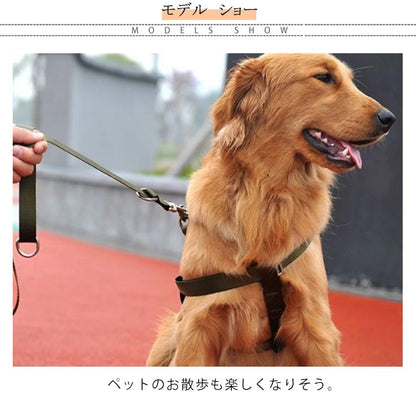 大中型犬 ハーネス 犬用ハーネス ハーネスリードセット 胴輪 犬服 犬 服 犬の服 ドッグウェア S M L 子犬 小型犬 中型犬 調整可能