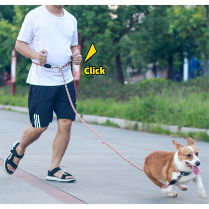 犬 リード 2.6m ショルダーリード 肩掛けリード 2頭引き リード ロングリード 反射機能 小型犬 中型犬 散歩 コンパクト 長い 多頭飼い