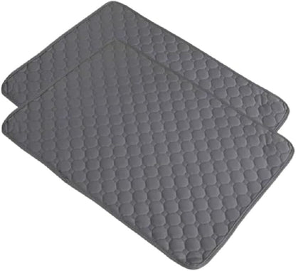 洗える ペットシーツ 犬 おしっこマット おしっこシート 大判 ペット用 速乾 介護(グレー, 100x70cm 2枚セット)