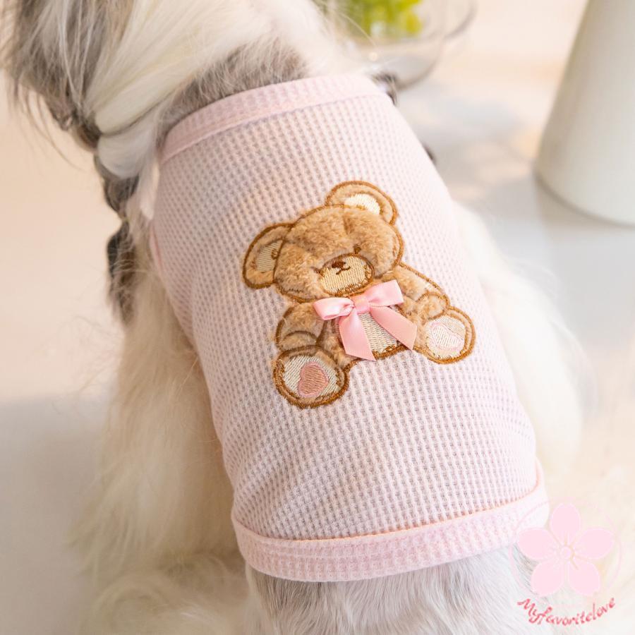 超目玉新品 ペット 服 安い 犬 春 夏 秋 くま ちゃん 柄 タンクトップ かわいい 可愛い ハイブランド 猫 ドッグウェア