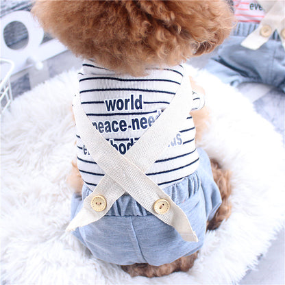 【輸送費無料】ペットの子犬の服夏の薄い4本足のパンツbrフィット感について：薄くて軽いスナップ