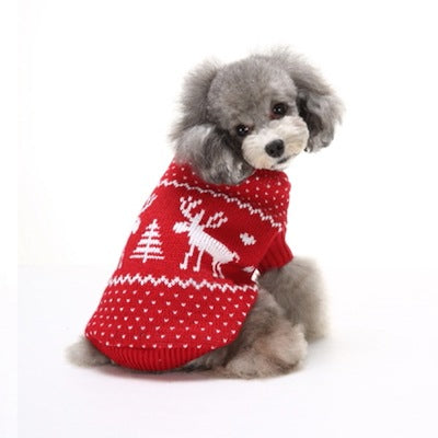 2023年新作入荷　ペット服 犬　服　Tシャツ ドッグウェア犬服クリスマス衣雪花セーターハロウィンペット服セーターヘラジカ衣犬セーター
