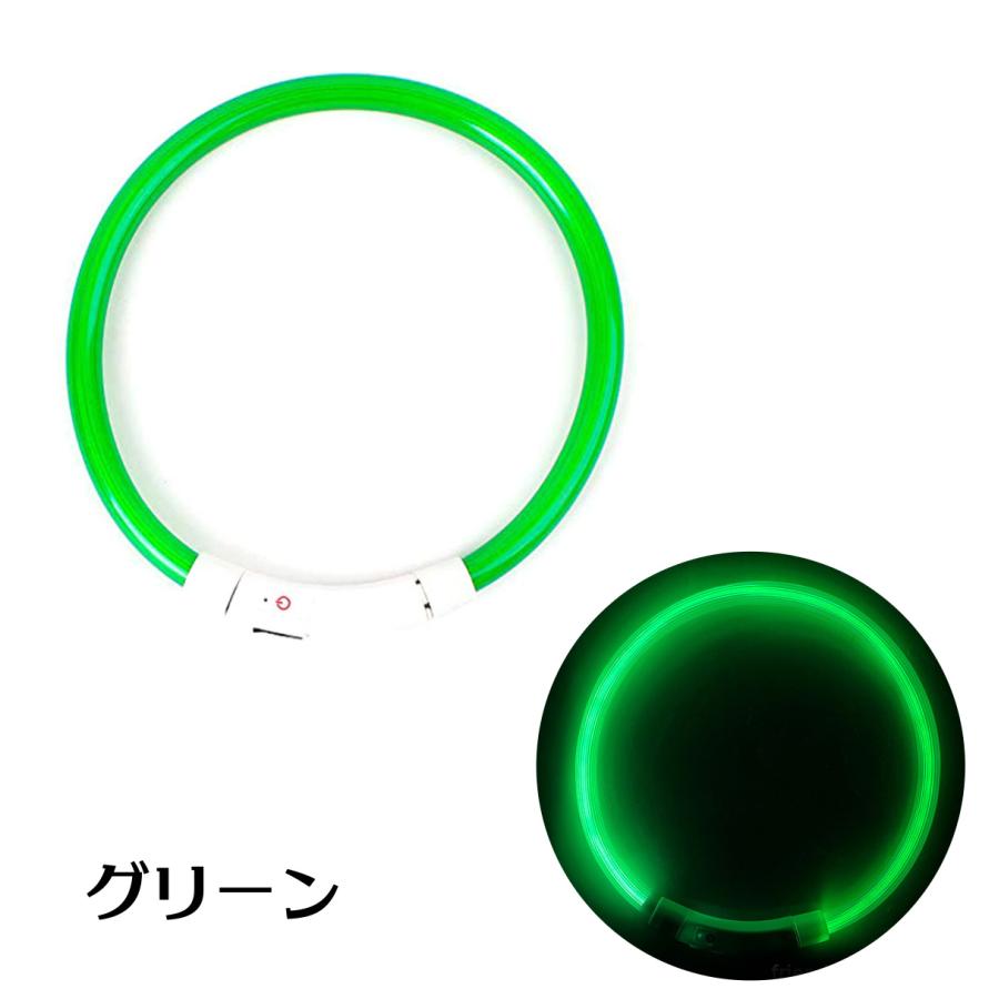 光る首輪 犬用 充電式 レインボー 小型犬 おしゃれ 新入荷 猫 犬 LEDライト ペット 中型犬