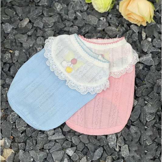 超目玉新品 ペット 服 安い 犬 春 夏 秋 フリル レース タンクトップ かわいい ハイブランド 猫 ドッグウエア
