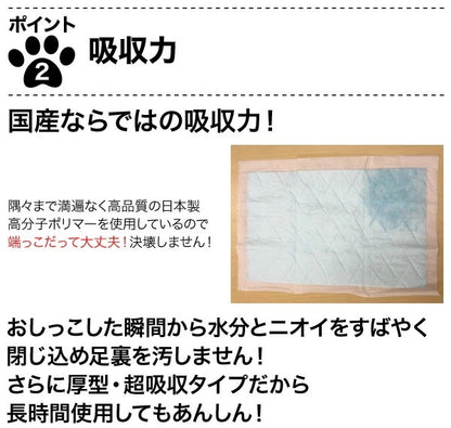 日本製 ペットシーツ あんしんサラシート 厚型(レギュラー400枚)(ワイド200枚)(スーパーワイド88枚) PAR-654/PAW-655/PAU-658