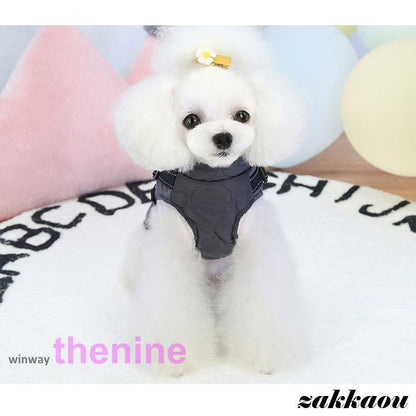 犬 服 ジャンパー 犬の服 ハーネス一体型防寒ジャンパー ドッグウェア ジャケット 小型犬 中型犬 秋 秋服 冬 冬用 冬服 秋冬 おしゃれ アウター コート お出かけ