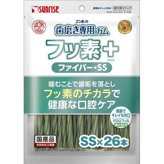 <a href="https://www.qoo10.jp/gmkt.inc/Search/brand.aspx?brandno=26472" target="_blank" class="title_brand" id="btn_brand" title="マルカン">マルカン</a>ゴン太の歯磨き専用ガム フッ素プラス ファイバーSSサイズ クロロフィル入り 26本