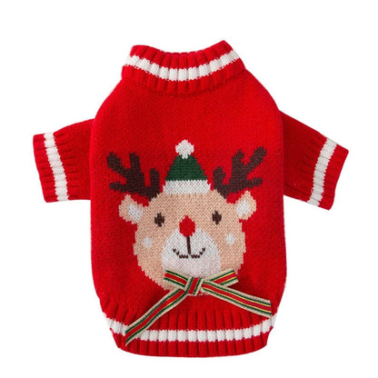 本日の限定商品秋と冬犬エルククリスマスお祝いセーター小型および中型犬猫ペット服新年服 ペット服