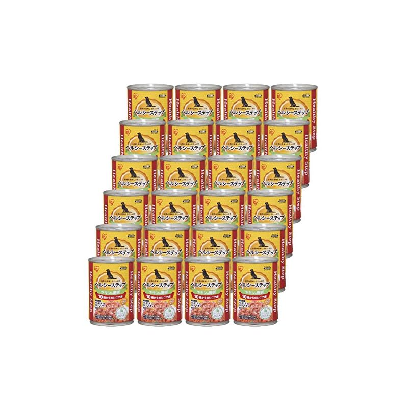 【即納】アイリスオーヤマ ヘルシーステップ 10歳以上用チキン&野菜 犬用 375g24個セット