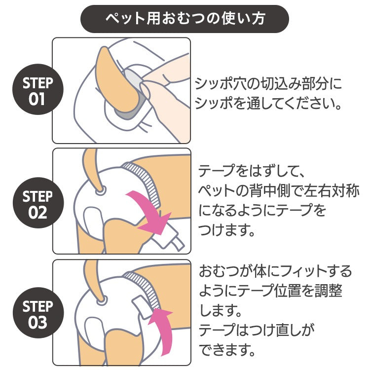 <a href="https://www.qoo10.jp/gmkt.inc/Search/brand.aspx?brandno=49458" target="_blank" class="title_brand" id="btn_brand" title="アイリスオーヤマ">アイリスオーヤマ</a>【公式】6袋まとめ買い／ ペットオムツ 最大4回分吸収 超小型犬 中型犬 ペット用 紙おむつ 猫 介護 粗相 生理 マナー PitaFit NPD * 送料無料