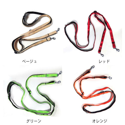 犬 ショルダーリード リード 大型犬 迷子防止 脱走防止 肩掛け リード ハンズフリー ハーネス ダブル 外れ ない 防止 中型犬 ハンズフリー 大型犬 2頭引き ダブルリード 犬用シートベルト 車載