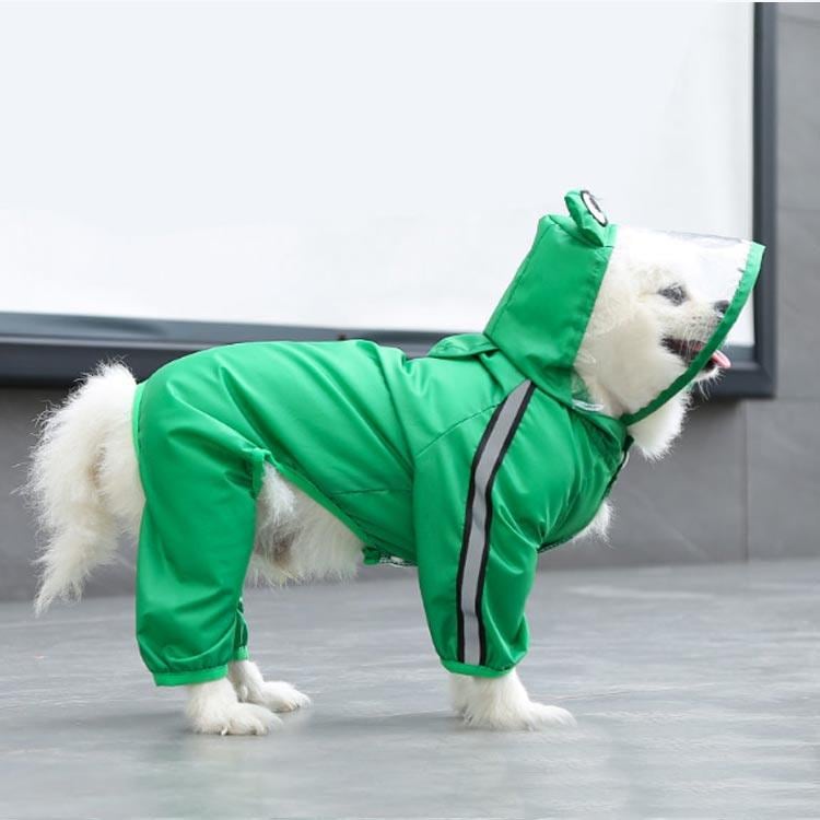 犬服 レインコート ドッグウェア 雨具 レインウェア ポンチョジャケット ペット服 ドッグ フード付き 反射テープ付き 雨の日 防水
